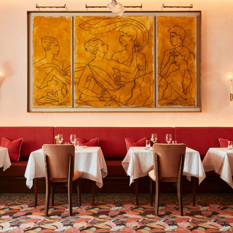 Sant Ambroeus restaurant interior render used for press release announcing Dallas location.